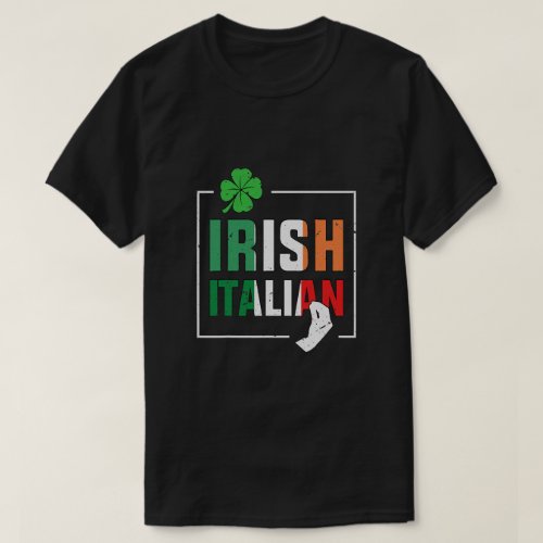 Half Irish Half Italian Irish Italian Flag T_Shirt
