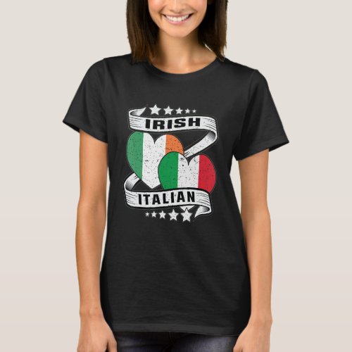 Half Irish Half Italian  kids Irish Italian Flag T_Shirt