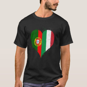 Half Italian Half Portuguese A Italy Portugal Flag T-Shirt