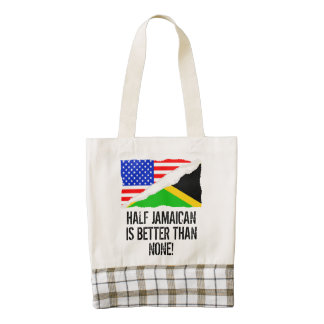 Half Jamaican Is Better Than None Zazzle HEART Tote Bag
