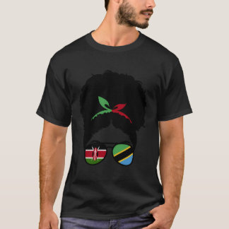 Half Kenyan Half Tanzanian Afro Kenya And Tanzania T-Shirt
