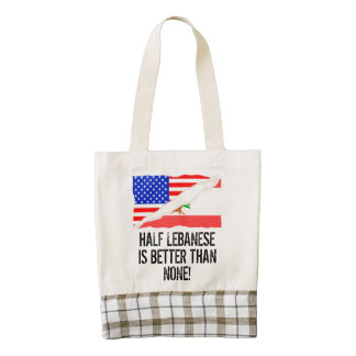 Half Lebanese Is Better Than None Zazzle HEART Tote Bag