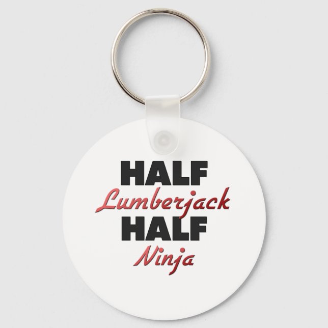 Half Lumberjack Half Ninja Keychain (Front)