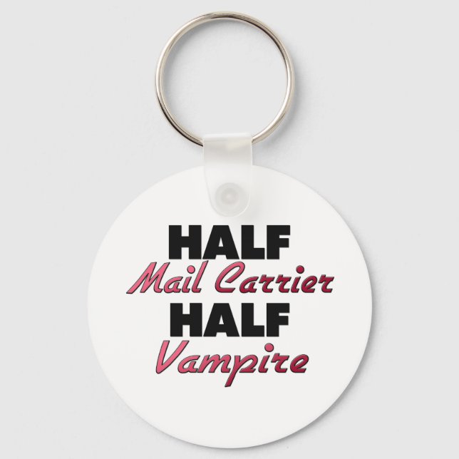 Half Mail Carrier Half Vampire Keychain (Front)