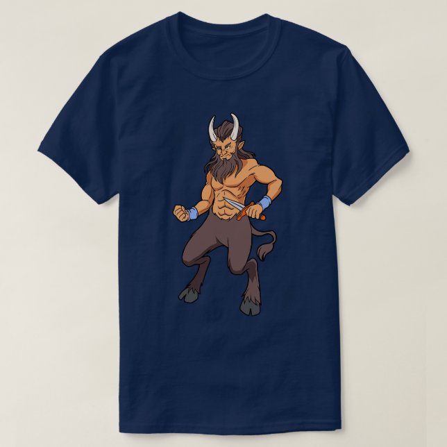 Half man Half goat Satyr T-Shirt (Design Front)