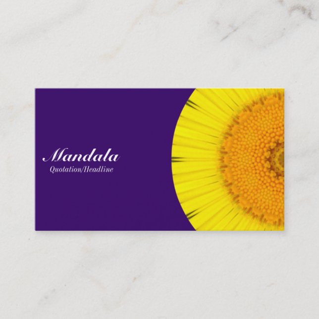 Half Mandala 09 - Deep Purple 330066 Business Card (Front)