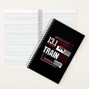 Half Marathon 13.1 in Training Abstract Runner Notebook