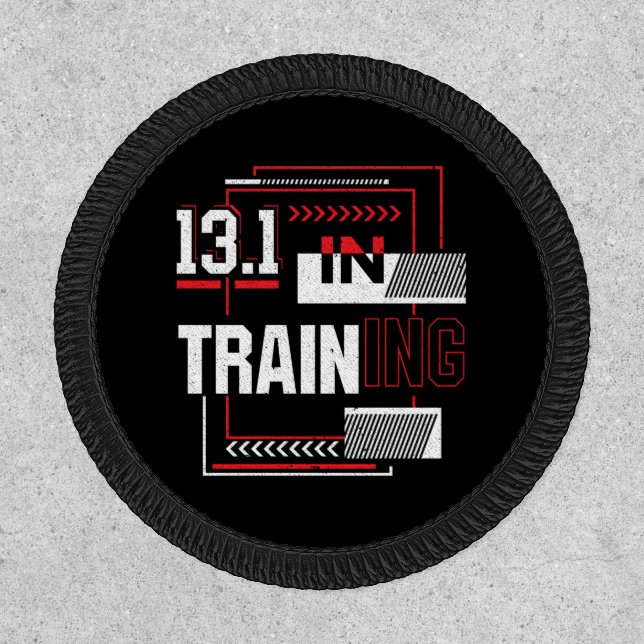 Half Marathon 13.1 in Training Abstract Runner Patch (Front)