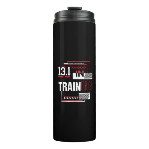 Half Marathon 131 in Training Abstract Runner Thermal Tumbler