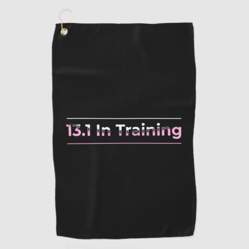 Half Marathon 131 in Training Pink Runners Golf Towel