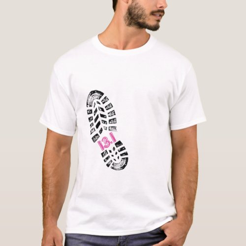 Half Marathon 131 Miles Shoe Print Couple Matchin T_Shirt