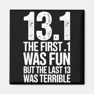 Half Marathon Art For Men Women 13.1 Half Marathon Magnet