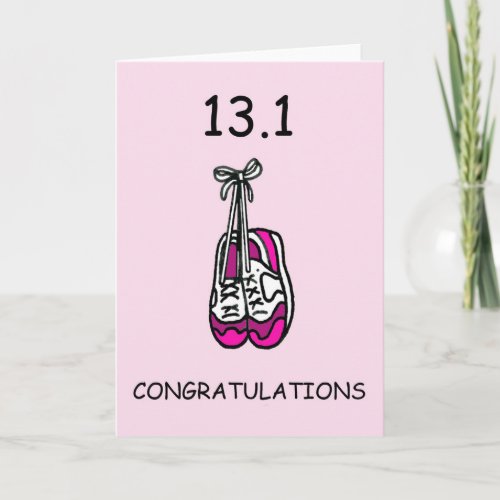 Half Marathon Congratulations for Her Card