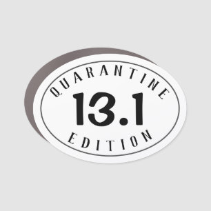 Half Marathon Quarantine Edition Car Magnet