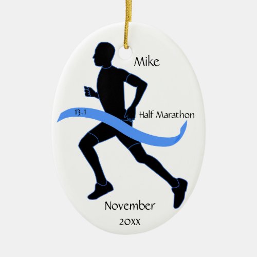 Half Marathon Runner Ornament _ Man