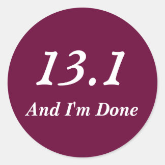 Half Marathon Runners 13.1 Sticker  (Burgundy)