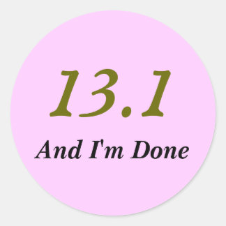 Half Marathon Runners 13.1 Sticker  (Pink)