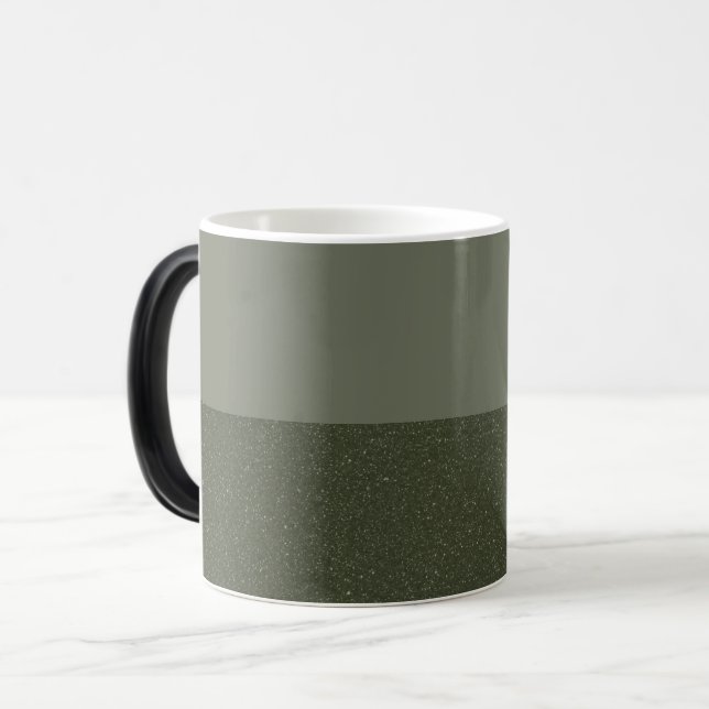 Half Matte, Half Noise Moss Green Mug – Customize (Front Left)