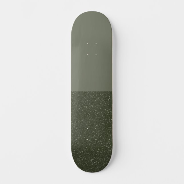 Half Matte, Half Textured Moss Green Skateboard (Front)