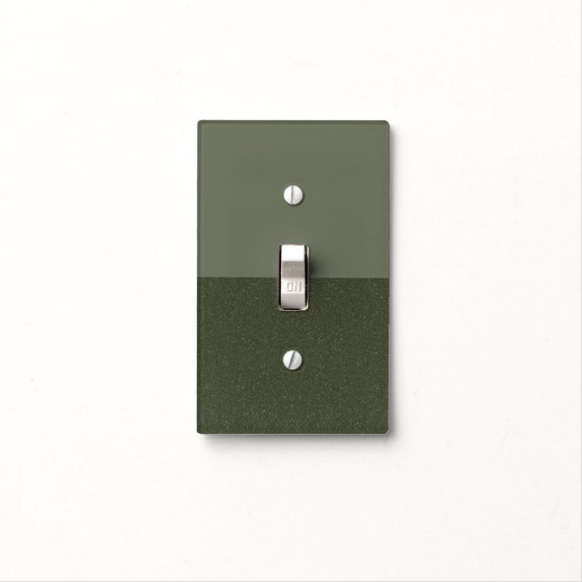 Half Matte + Texture Moss Green Light Switch Cover (In Situ)