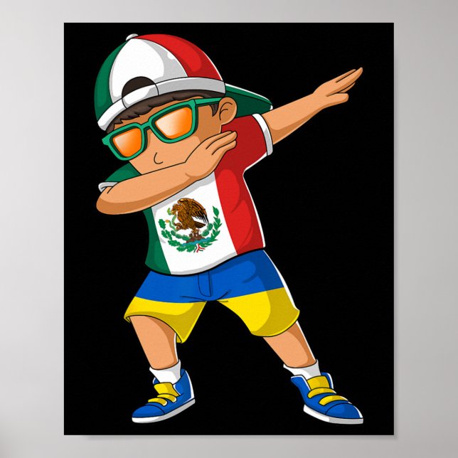 Half Mexican Half Ukrainian Boy Mexico Ukraine Fla Poster (Front)