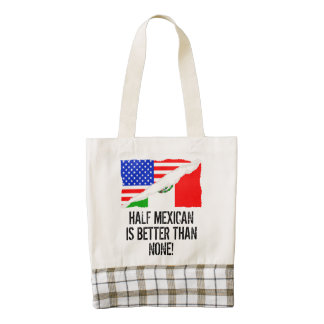 Half Mexican Is Better Than None Zazzle HEART Tote Bag