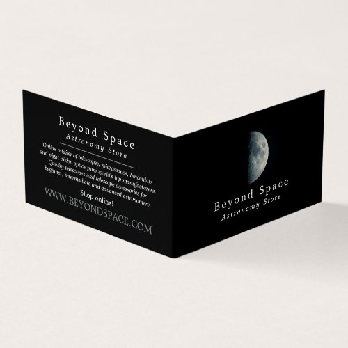 Half Moon Astronomer Astronomy Store Business Card