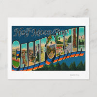 Half Moon Bay, California - Large Letter Scenes