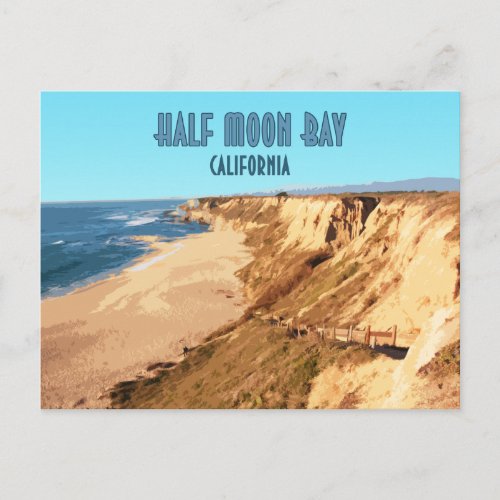 Half Moon Bay California Vintage Postcard