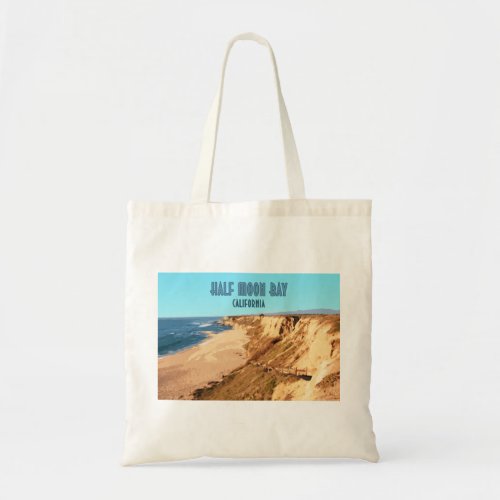 Half Moon Bay California Vintage Tote Bag