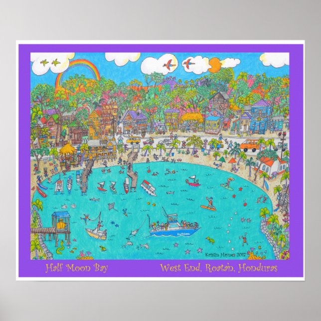 Half Moon Bay, Roatan Poster (Front)