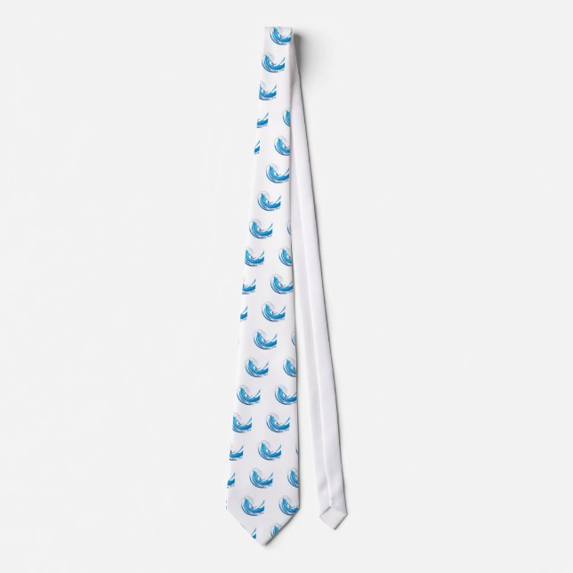 Half Moon Bay Surfer.png Neck Tie (Front)