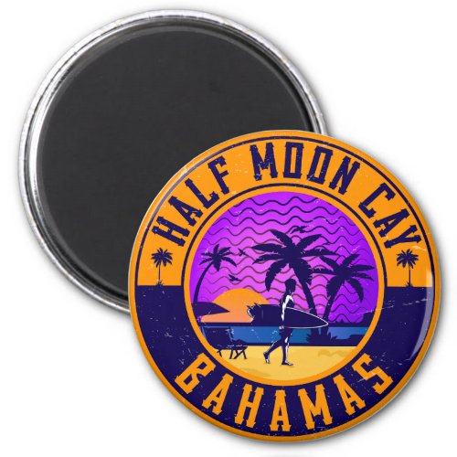 Half Moon Cay Bahamas _ Retro Vintage 80s Magnet