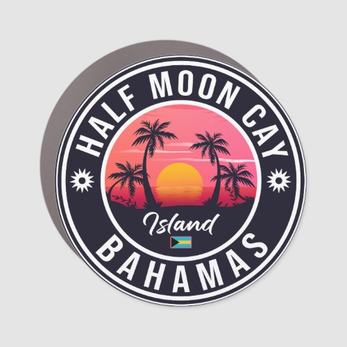 Half Moon Cay Bahamas _ Retro Vintage 80s Souvenir Car Magnet