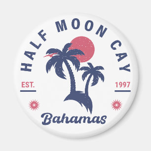 Half Moon Cay Bahamas - Retro Vintage 80s Souvenir Magnet