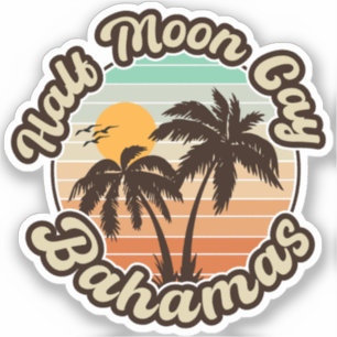 Half Moon Cay Bahamas Vintage Family Vacation 60s Sticker