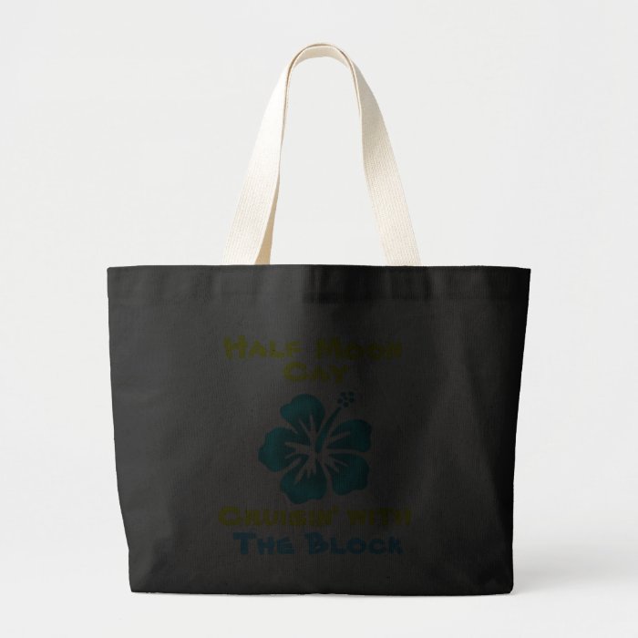 "Half Moon Cay" Blue Hibiscus Tote Tote Bags
