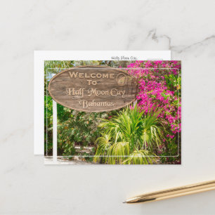 Half Moon Cay Welcome Sign Postcard