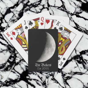 Half Moon Close up Photography Personalized Playing Cards