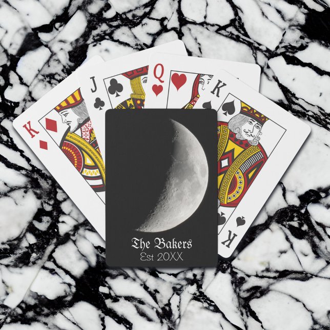 Half Moon Close up Photography Personalized Poker Cards (Creator Uploaded)