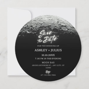 Half moon gradient save the date