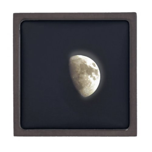 Half Moon Lunar Astronomy Photo Gift Box