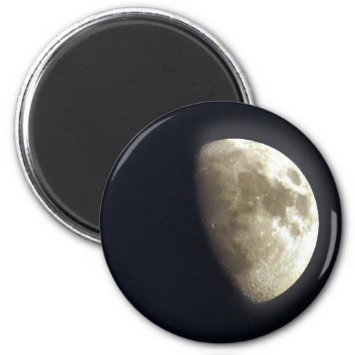 Half Moon Lunar Astronomy Photo Magnet