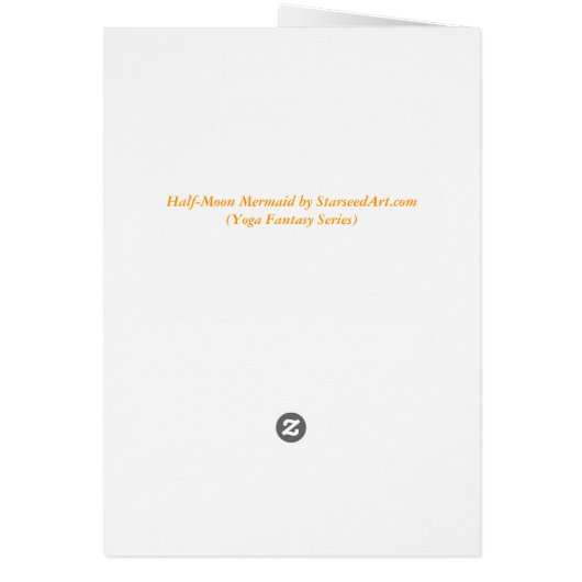 Half-Moon Mermaid Card (Back)
