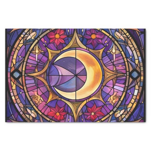 Half Moon Stained Glass Decoupage Paper