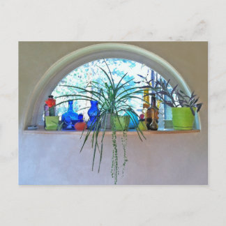 Half Moon Window Watercolor Custom Postcard