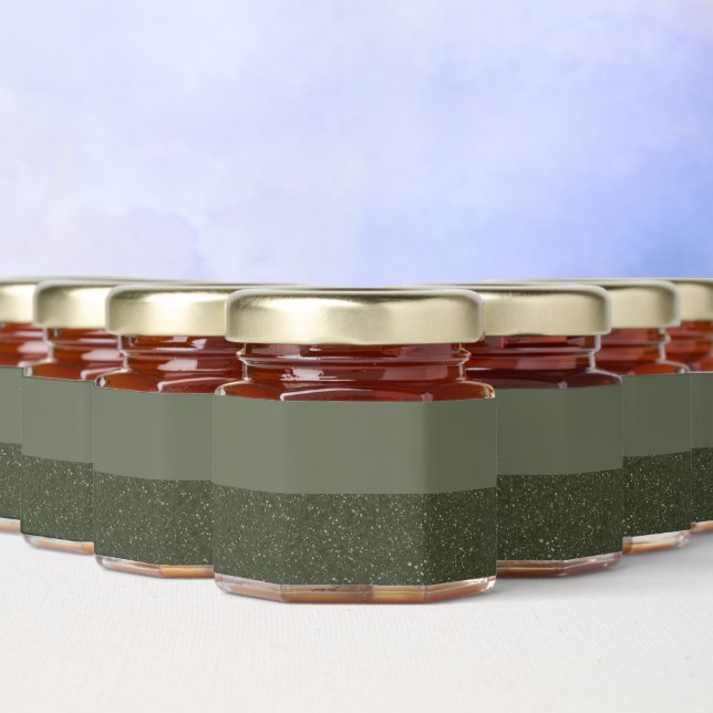 Half-Moss Green Custom Honey Jar Label Favors (Multi)