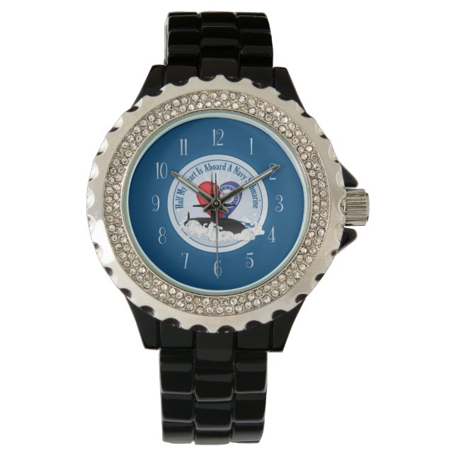 Half My Heart Is Aboard A Navy Submarine Watch (Front)