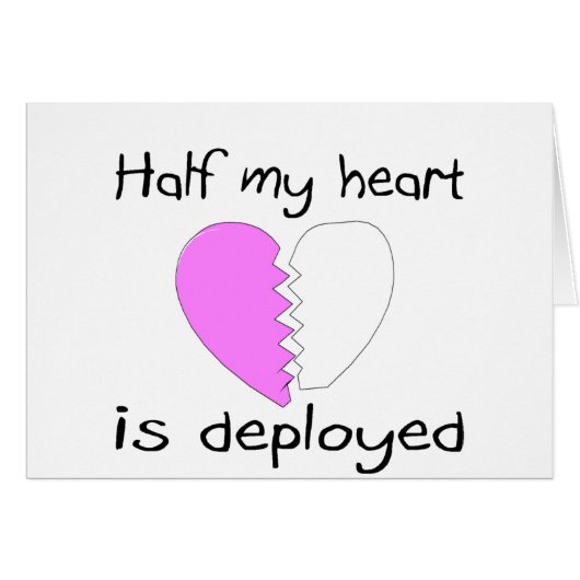 Half My Heart Is Deployed Cards (Front Horizontal)