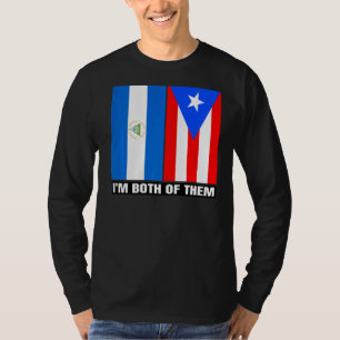 Half Nicaraguan Half Puerto Rican DNA Nicaragua Ro T-Shirt